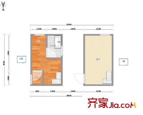 皮市巷 2室 戶(hù)型圖