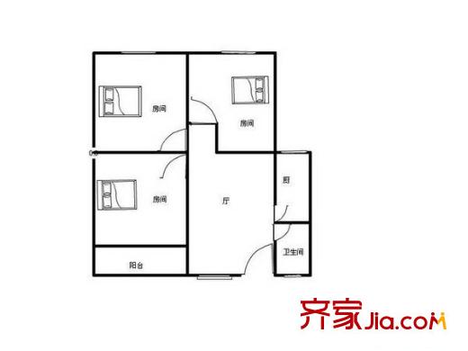 皮市巷戶(hù)型圖3室 戶(hù)型圖 3室1廳1衛(wèi)1廚