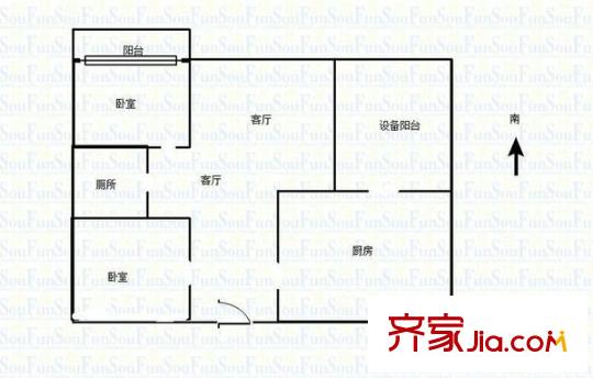 凱德視界 2室 戶型圖