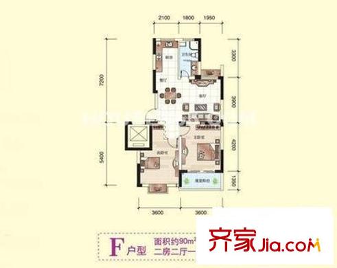 新江花園 3室 戶型圖