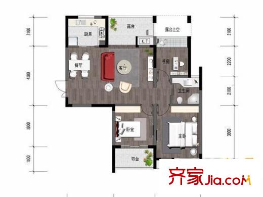 丁橋蘭苑戶型圖3室 戶型圖 3室1廳1衛(wèi)1廚