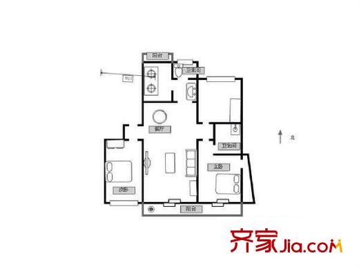 三華天運 3室 戶型圖