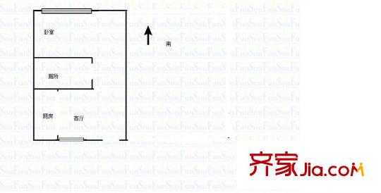 錦繡新村 1室 戶型圖