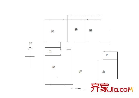 白馬公寓 4室 戶型圖