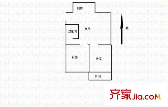 九蓮新村 2室 戶型圖