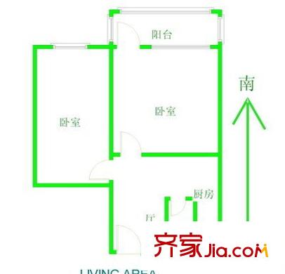 曙光新村戶(hù)型圖2室 戶(hù)型圖 2室1廳1衛(wèi)1廚