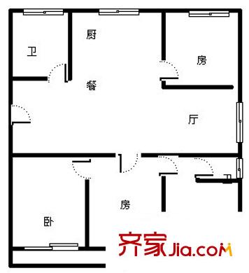 曙光新村戶(hù)型圖4室 戶(hù)型圖 4室2廳2衛(wèi)1廚