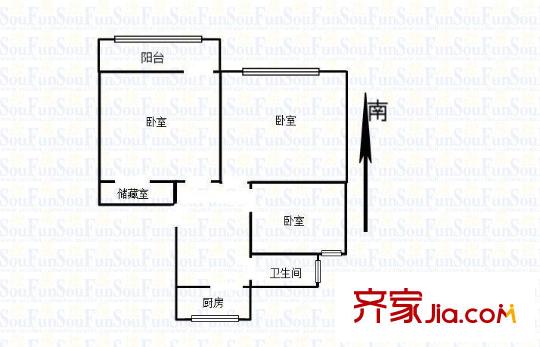 曙光新村 3室 戶(hù)型圖