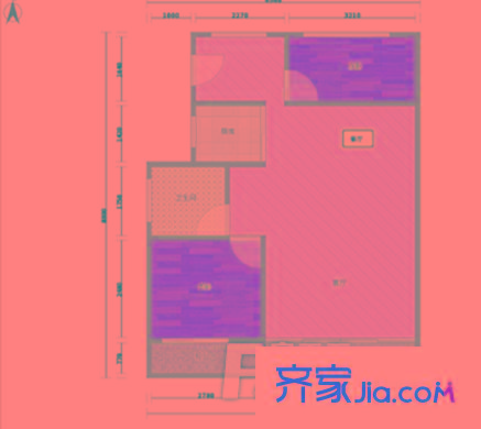 新城國(guó)際 2室 戶型圖