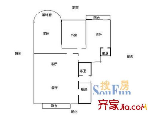親親家園二期 3室 戶型圖