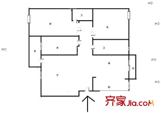 親親家園二期 3室 戶型圖