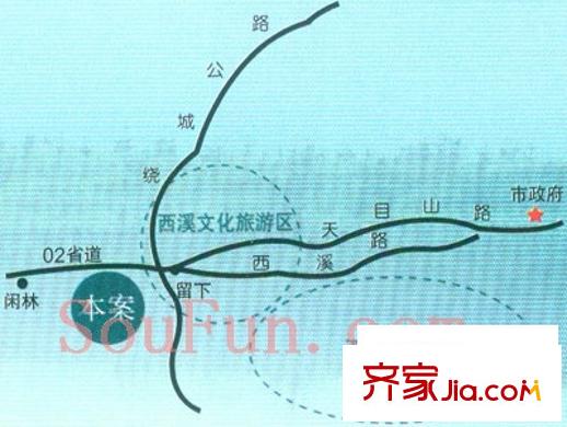 集美岸上藍(lán)山交通圖