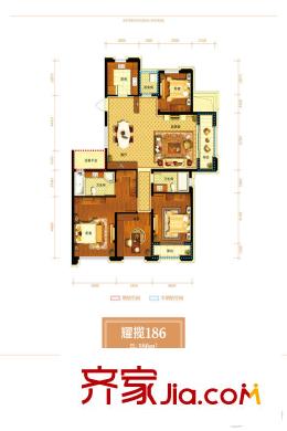 宋都晨光國際186方四室二廳二衛(wèi) 4室2廳2衛(wèi)1廚