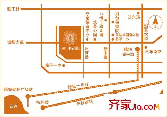 理想康城國(guó)際交通示意圖