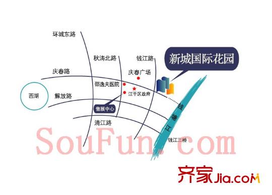新城國(guó)際交通圖