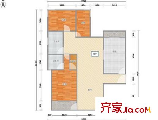 逸天廣場 3室 戶型圖