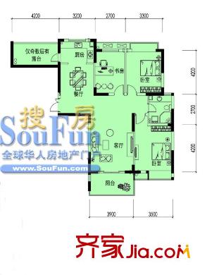 左鄰右舍戶型圖3室 戶型圖 3室2廳1衛(wèi)1廚