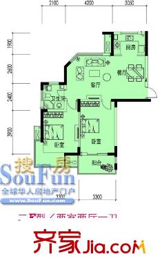 左鄰右舍戶型圖2室 戶型圖 2室2廳1衛(wèi)1廚