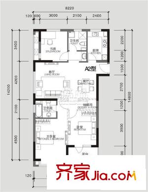 銀爵世紀(jì)公寓戶型圖3室 戶型圖 3室2廳2衛(wèi)1廚