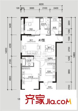 銀爵世紀(jì)公寓戶型圖3室 戶型圖 3室2廳2衛(wèi)1廚