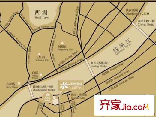 彩虹豪庭交通圖區(qū)位圖