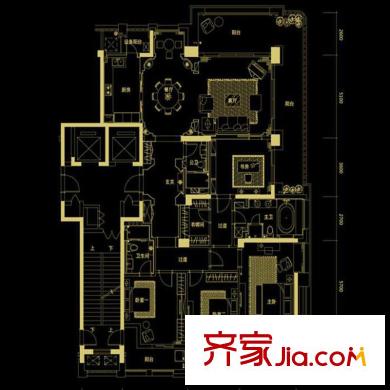 彩虹豪庭戶型圖2、5號(hào)樓A戶型-兩梯兩戶 4室2廳3衛(wèi)1廚