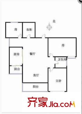 逸天廣場 3室 戶型圖
