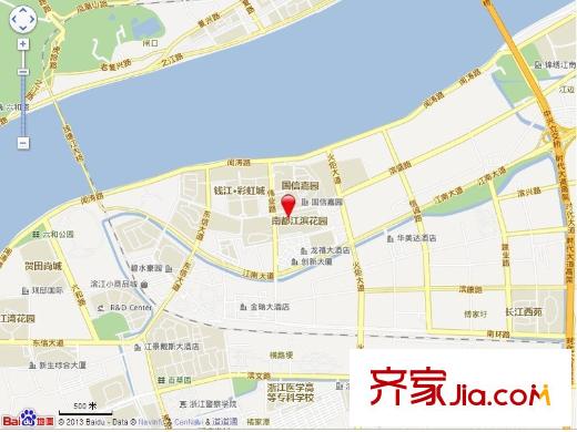 濱江江濱花園交通圖