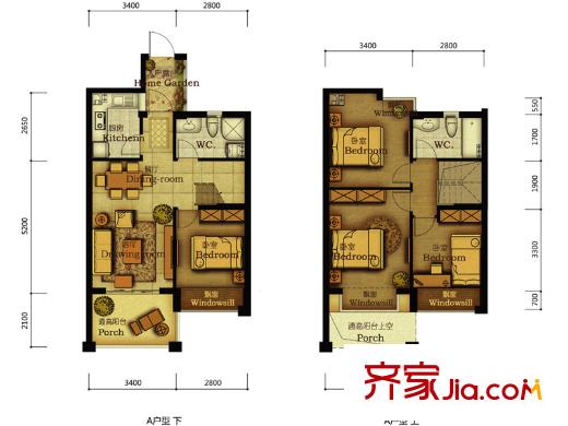 德信早城戶型圖6號(hào)樓A戶型 4室2廳2衛(wèi)1廚