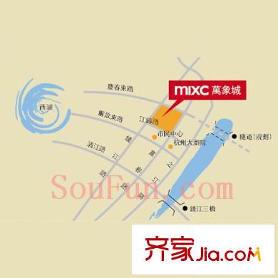 萬象城悅府交通圖