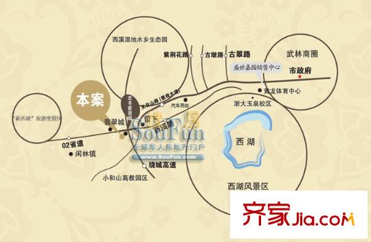 盛世嘉園交通圖