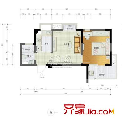 閑林山水戶型圖1室 戶型圖 1室1廳1衛(wèi)1廚
