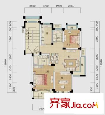 閑林山水戶型圖3室 戶型圖 3室2廳2衛(wèi)1廚