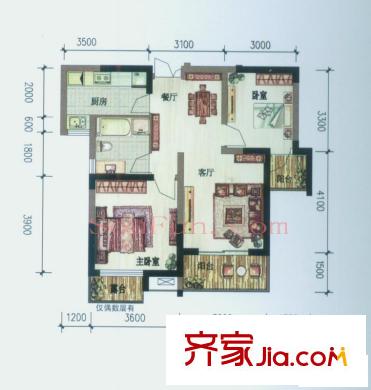 伊薩卡國際城戶型圖2室 戶型圖 2室2廳1衛(wèi)1廚