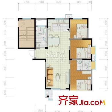 閑林山水戶型圖3室 戶型圖 3室2廳2衛(wèi)1廚