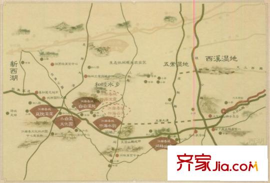 閑林山水交通圖位置圖