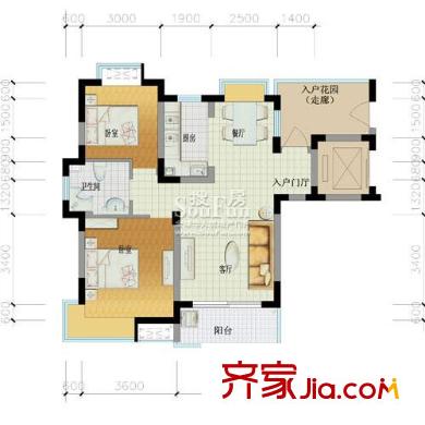 閑林山水戶型圖2室 戶型圖 2室2廳1衛(wèi)1廚