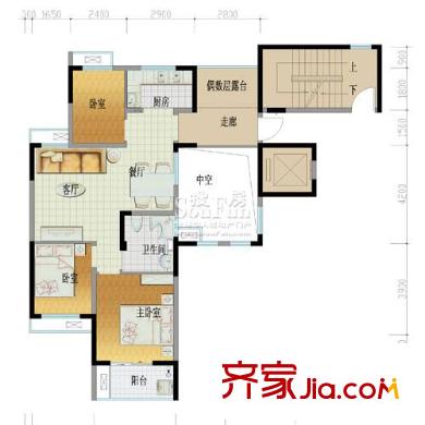 閑林山水戶型圖3室 戶型圖 3室2廳1衛(wèi)1廚