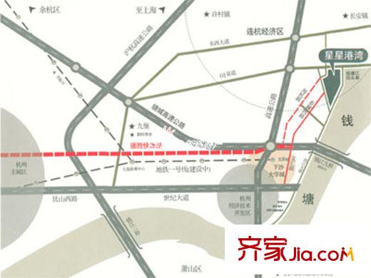 星星港灣十二島交通區(qū)位圖
