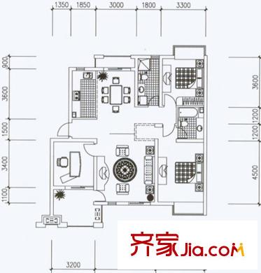 星星港灣十二島112平3室2廳2衛(wèi)1廚 3室2廳2衛(wèi)1廚