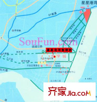 星星港灣十二島交通圖