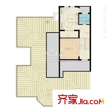 百家樂西園E四層戶型圖 1室1廳1衛(wèi)