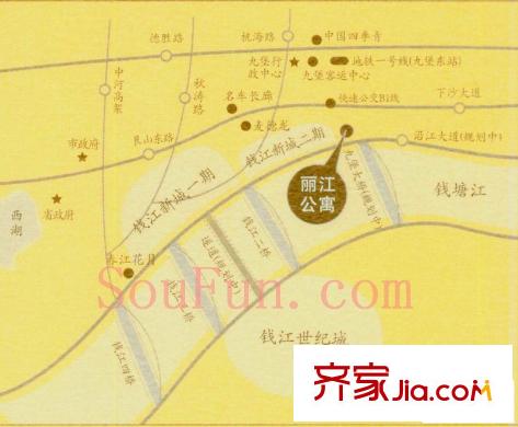 麗江公寓交通圖