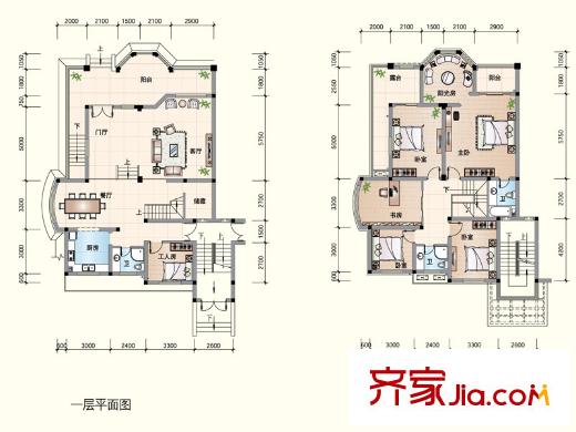 綠野春天翠谷幽蘭城市山居疊墅YA戶型 7室2廳3衛(wèi)1廚