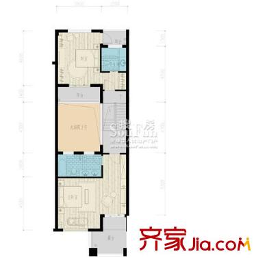 百家樂西園E三層戶型圖 2室2衛(wèi)
