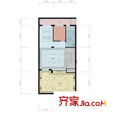 百家樂西園F地下一層戶型圖 2室1廳1衛(wèi)