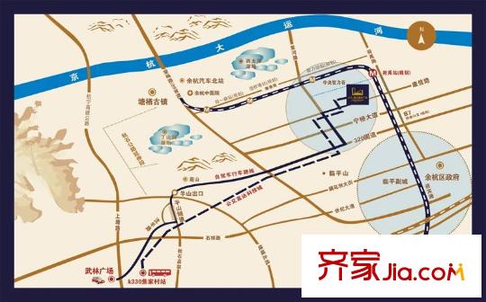 欣北錢江國際廣場區(qū)位圖