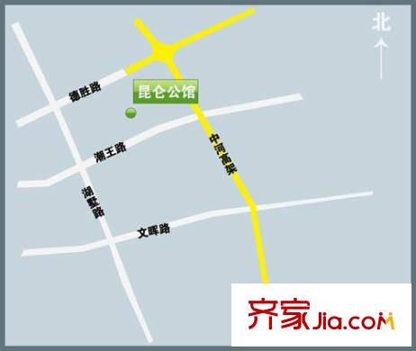 昆侖公館交通圖