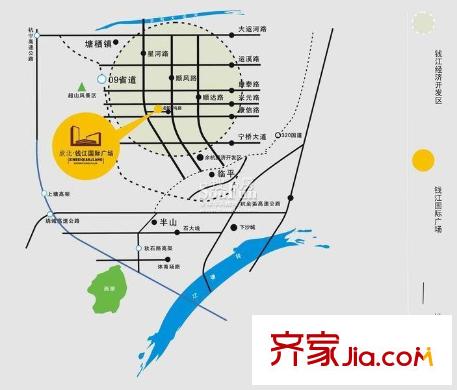 欣北錢江國際廣場交通圖