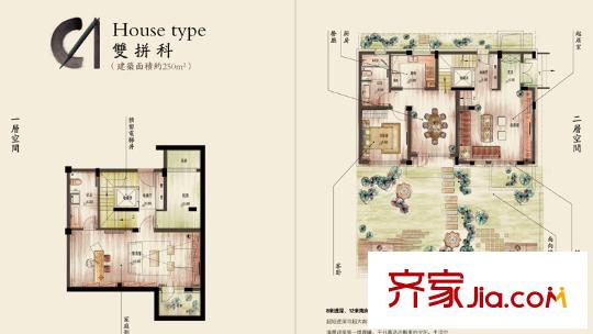 朗詩美麗洲雙拼戶型圖 7室2廳5衛(wèi)1廚